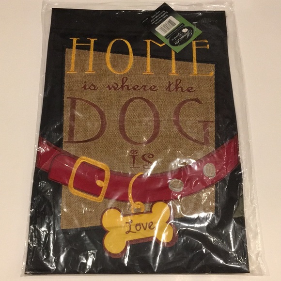 🎉HP🎉”Home is Where the Dog Is, Love” Double-Sided Garden Flag, New Tags Sealed - Picture 2 of 10